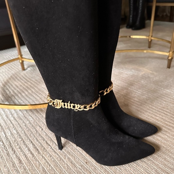 Women’s high over knee faux suede boots - Picture 1 of 6